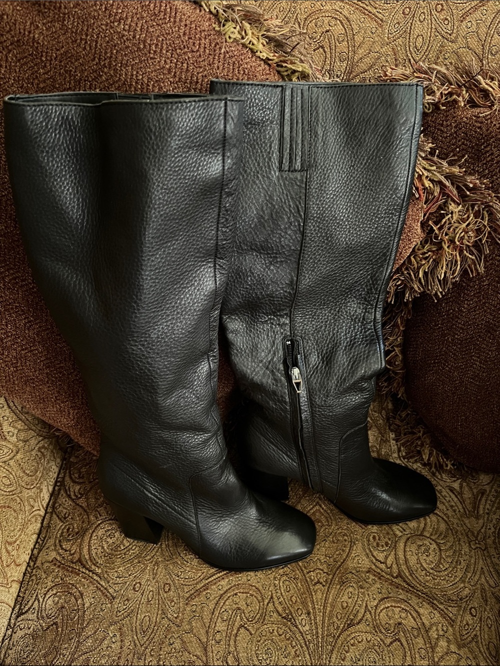 Dolce Vita Black Leather Over-the-Knee Boots